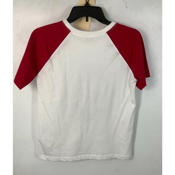 Red Valentino White & Multi Floral Graphic Raglan Sleeve T-Shirt Sz. XS - Picture 2 of 5